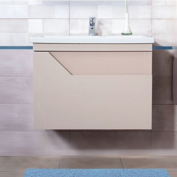 Тумба под раковину подвесная Бриклаер Брайтон бежевый, 70 см