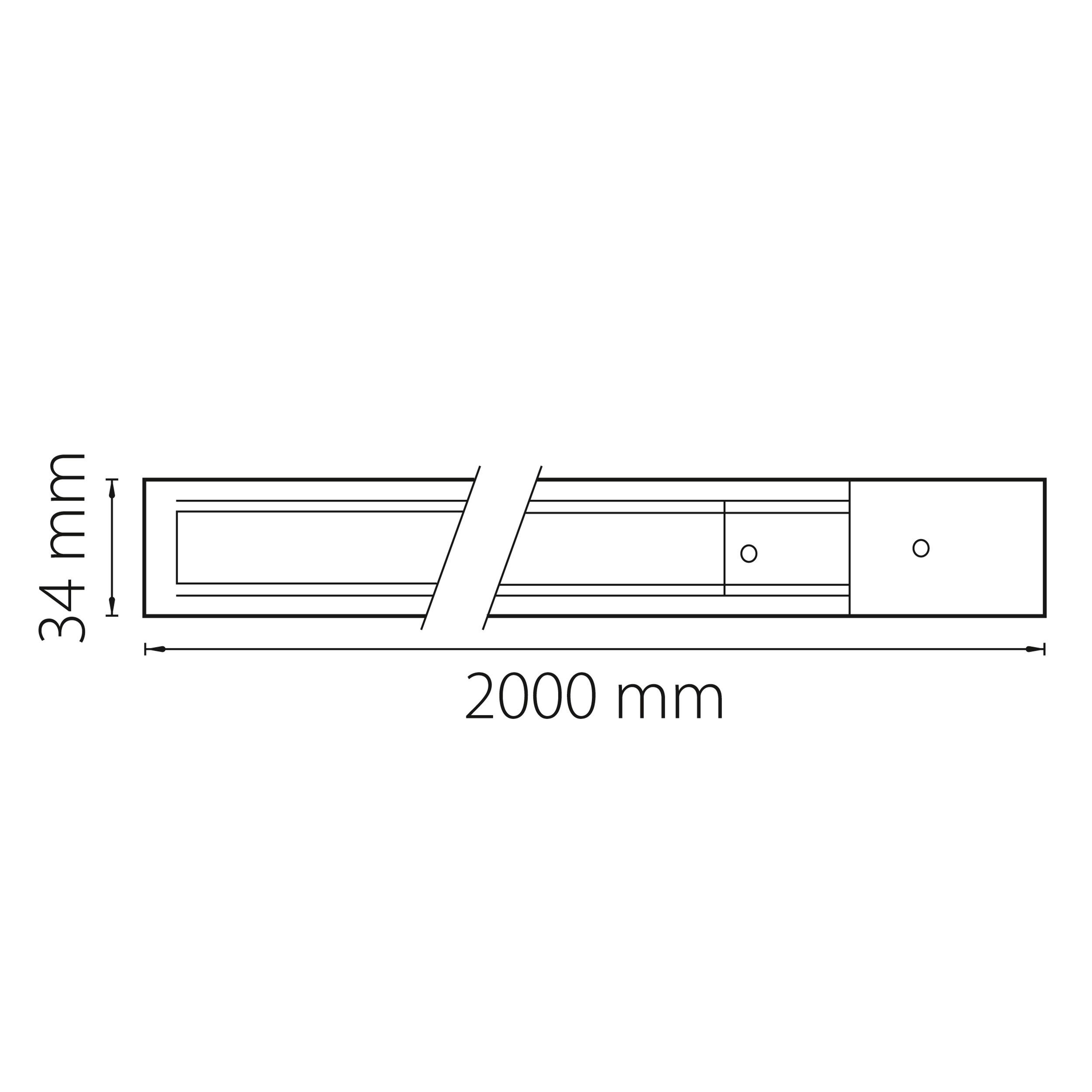 Трек двухконтактный однофазный накладной Barra Lightstar 502028 Трек двухконтактный однофазный накладной Barra Lightstar 502028