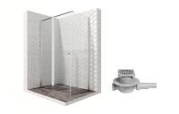 Душевой уголок Ambassador Nord 13011107-MA1, прямоугольный, точечный трап, 120х80