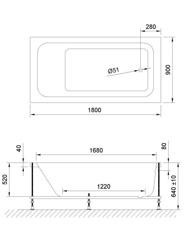 Гидромассажная ванна Royal Bath  ACCORD DE LUXE 180х90х64, артикул RB627100DL