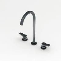 Fantini AL/23 Смеситель для раковины, 3 отв., без донного клапана, излив 160мм, цвет: черный матовый