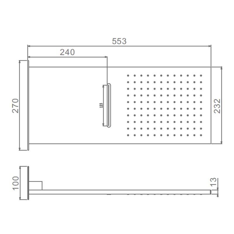 Верхний душ Raglo R452.01, хром