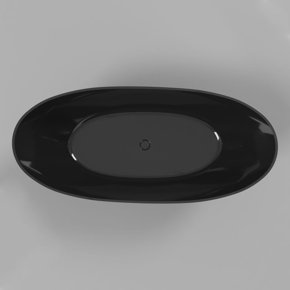 Ванна WHITECROSS Ruby 165x75 (черный глянец) иск. камень