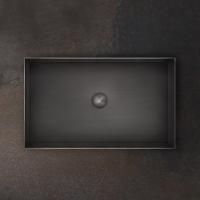 GESSI 316 Раковина 600x350 мм., для установки на столешницу, без перелива, нержавеющая сталь, цвет Black Metal Brushed PVD