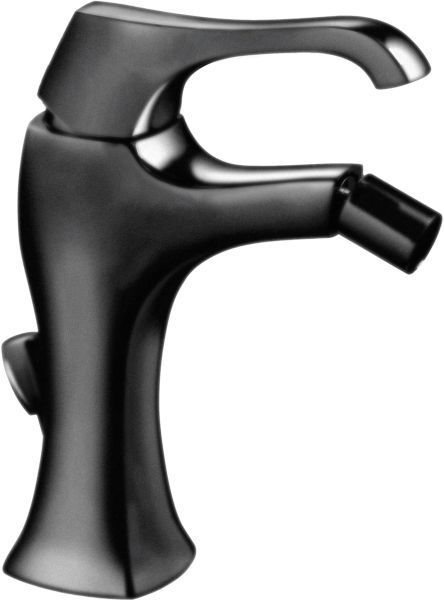 Emmevi Ares, однорычажный смеситель для биде с донным клапаном, цвет черный матовый