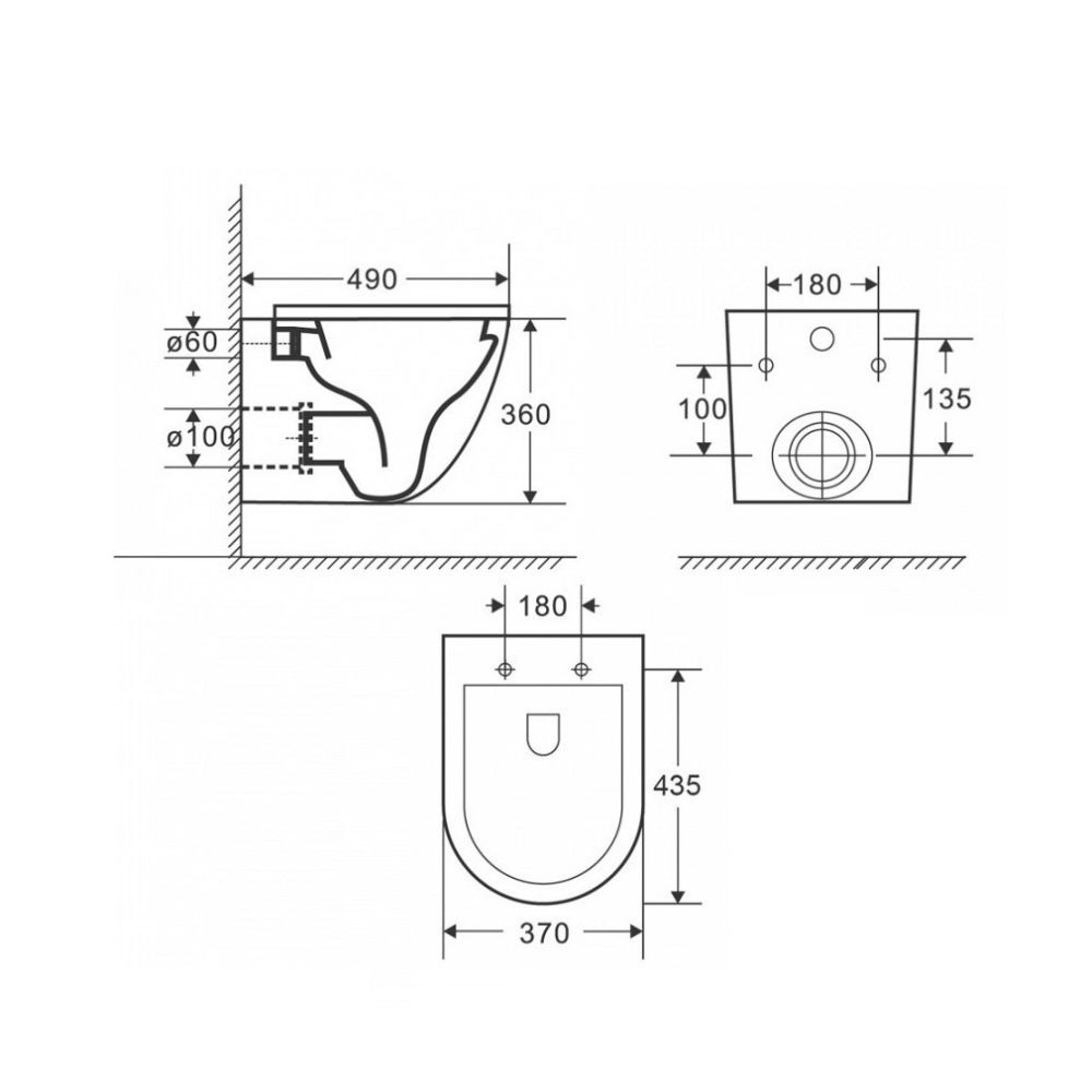 Унитаз подвесной Maretti Elena (торнадо) безободковый с микролифтом, EA10PBM73-844, белый, артикул EA10PBM73-844