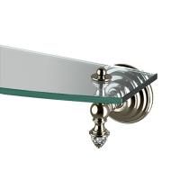 Devon  Diamond Полка стеклянная 600 мм, цвет держателей никель блестящий
