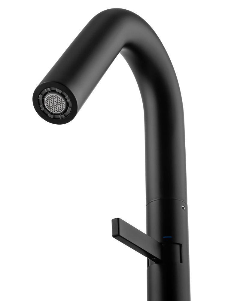 Смеситель для раковины высокий WONZON & WOGHAND, Черный матовый (WW-6068-MB)