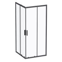 W93G-403-090BT Душевое ограждение Gem S Square Slide 90x90 стекло прозрачное, профиль черный матовый W93G-403-090BT Душевое ограждение Gem S Square Slide 90x90 стекло прозрачное, профиль черный матовый