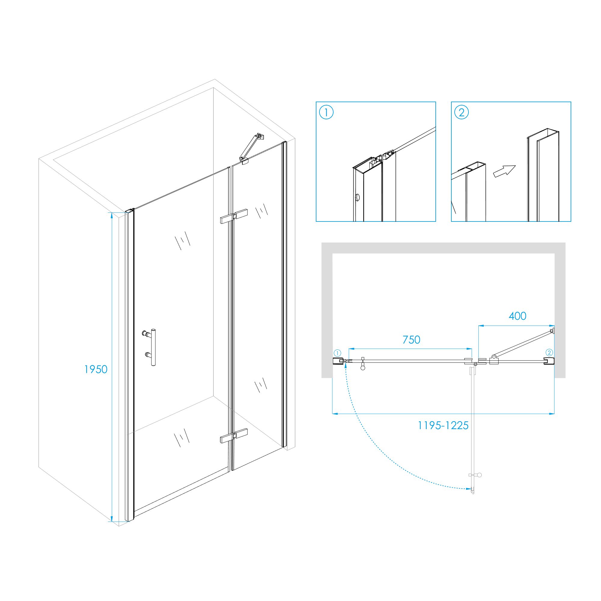 Душевая дверь RGW PA-07B R (1200, Прозрачное) Душевая дверь RGW PA-07B R (1200, Прозрачное)