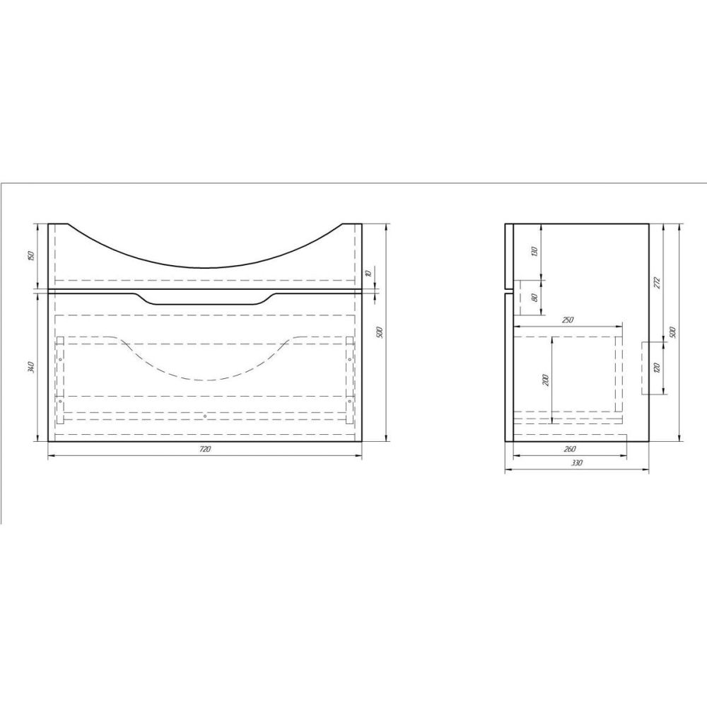 Тумба с раковиной подвесная Dreja Laguna 75 см, белый, артикул 99-0102-com