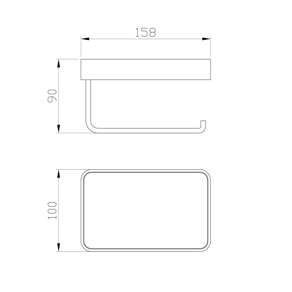 Держатель для туалетной бумаги с полкой WONZON & WOGHAND GRAFFITY, Брашированный никель (9366-BN)