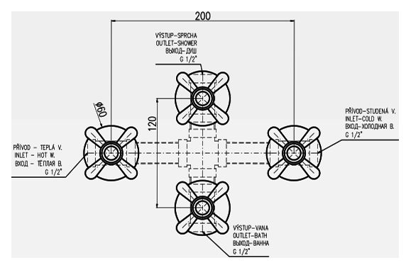 Смеситель для ванны Rav Slezak Morava MK886SM