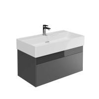 Тумба LOGICA подвесная 2 ящика 90 см, стальной серый