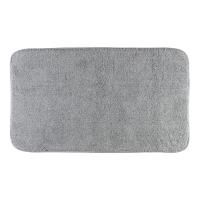 Коврик для ванной комнаты 60х100 см. без вышивки, серый, окантовка серебро