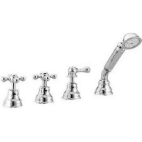 CISAL Arcana Ceramic Смеситель на борт ванны на 4 отверстия, без излива, цвет хром