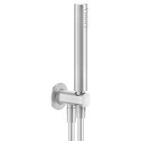 GESSI INCISO Душевой комплект, +  вывод, держатель, шланг 1,50 м и душевая лейка, цвет: хром