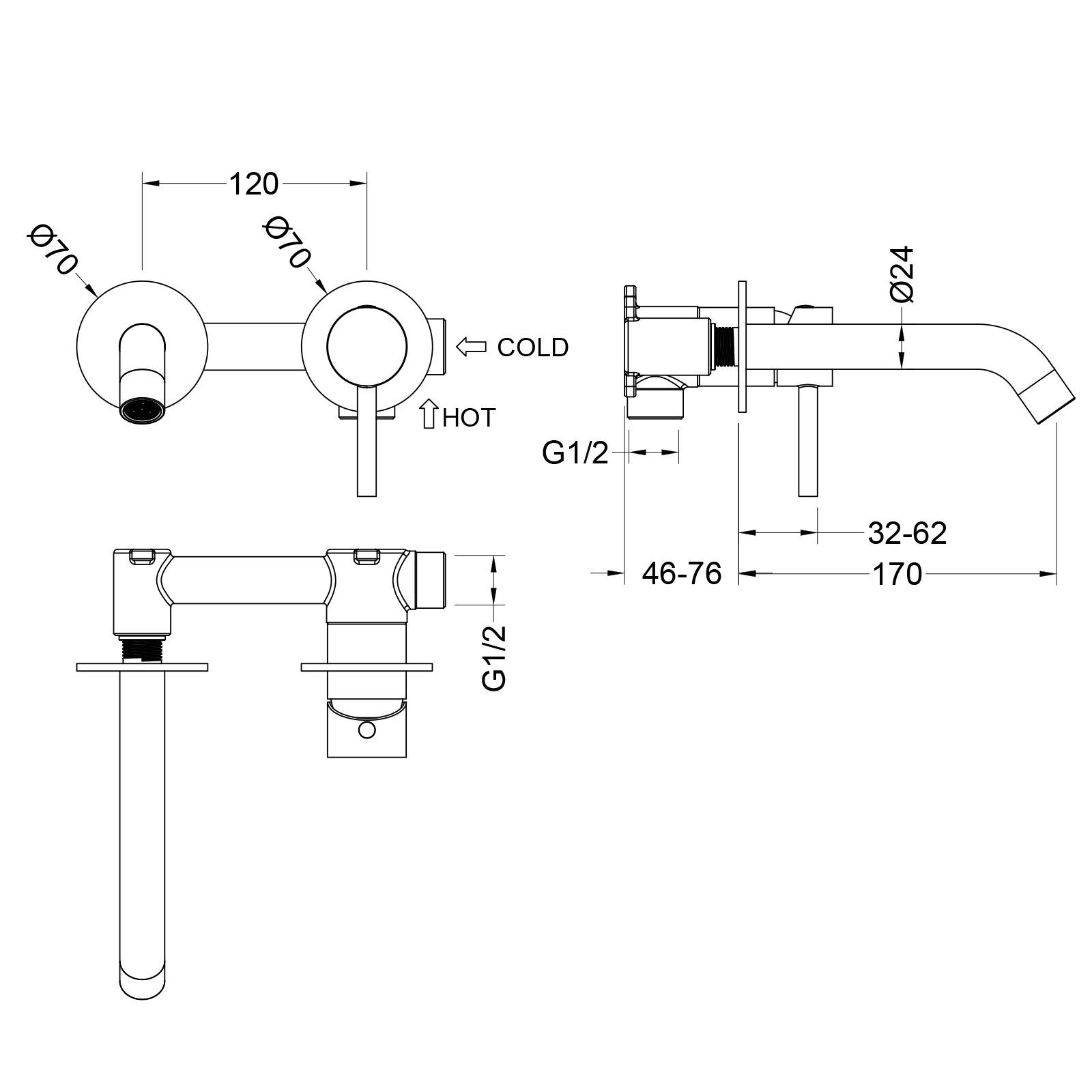 Смеситель для раковины встроенный Timo Saona 2372/16SM белый матовый