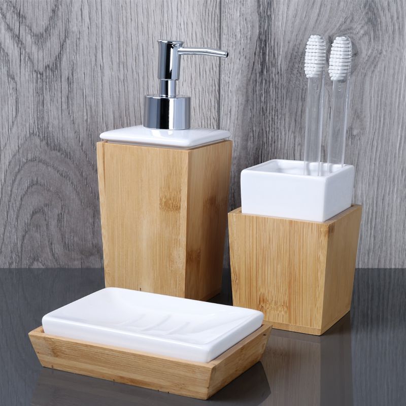 Ершик FIXSEN WOOD FX-110-5, белый/коричневый, артикул FX-110-5