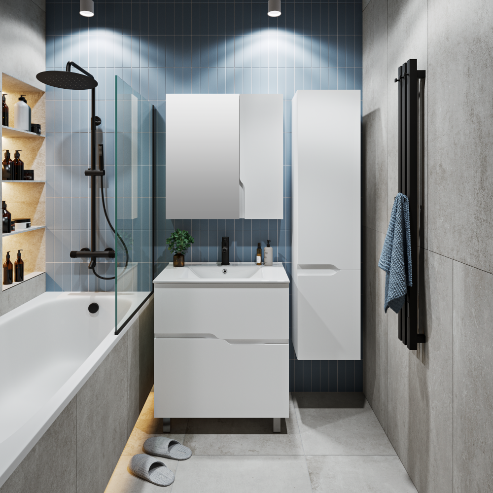 Тумба Runo Палермо 70 напольная под умывальник 00-00002555 (Teffy 70) (00-00004157), артикул 00-00004157