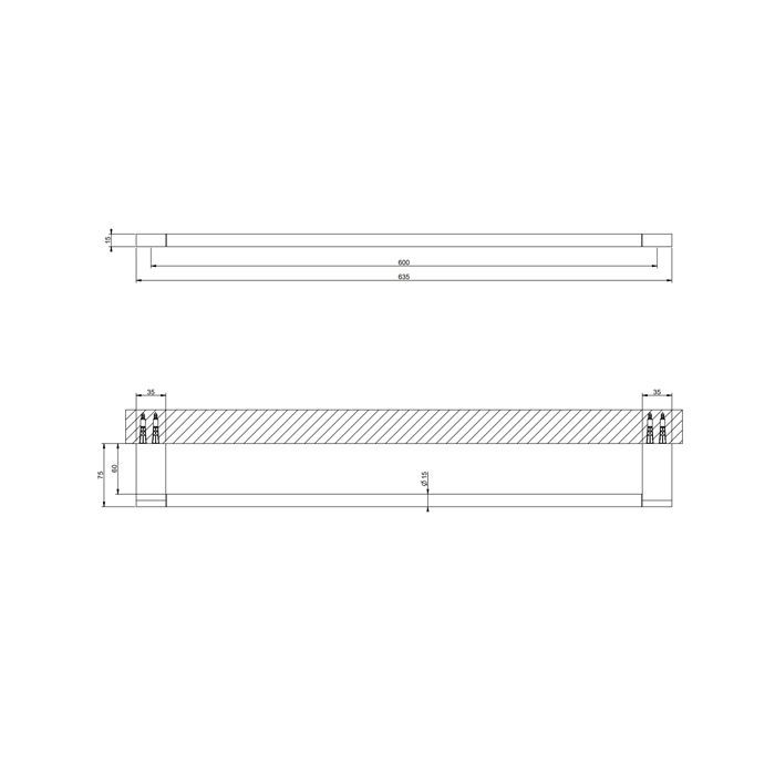 GESSI Origini Полотенцедержатель, 60 см, цвет хром