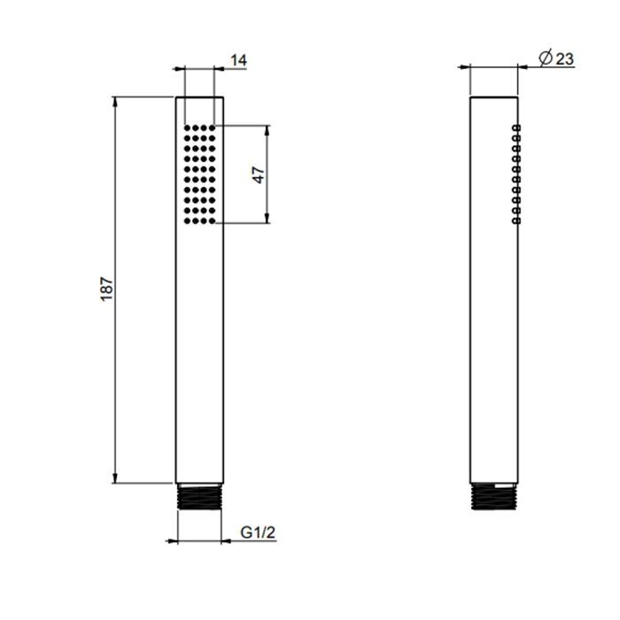 FIMA|Carlo Frattini Wellness Ручной душ из латуни, цвет брашированный черный хром