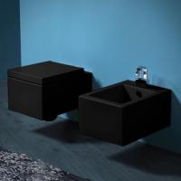 SIMAS Frozen Унитаз подвесной 38х51см, цвет черный, без крепежа F85