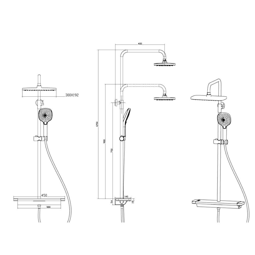 Душевая система Savol SK-H3145W, белый, артикул SK-H3145W