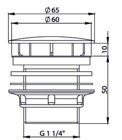 BETTE Донный клапан 1 1/4,цвет хром, артикул B580-901