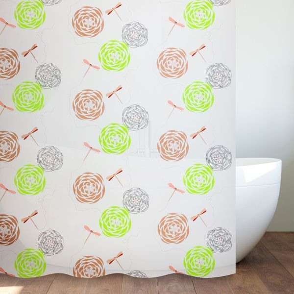 Штора для ванной комнаты Savol S-8PEVA12, круги