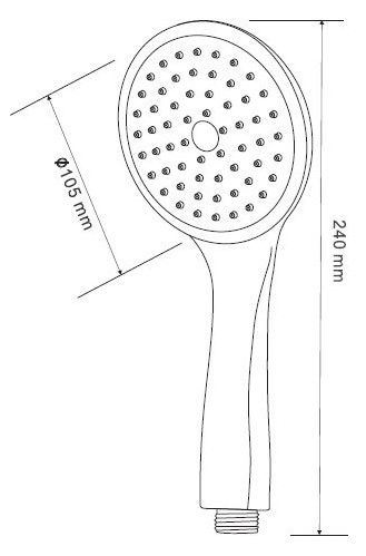Ручной душ, 1 реж., артикул: VSP851, VODA