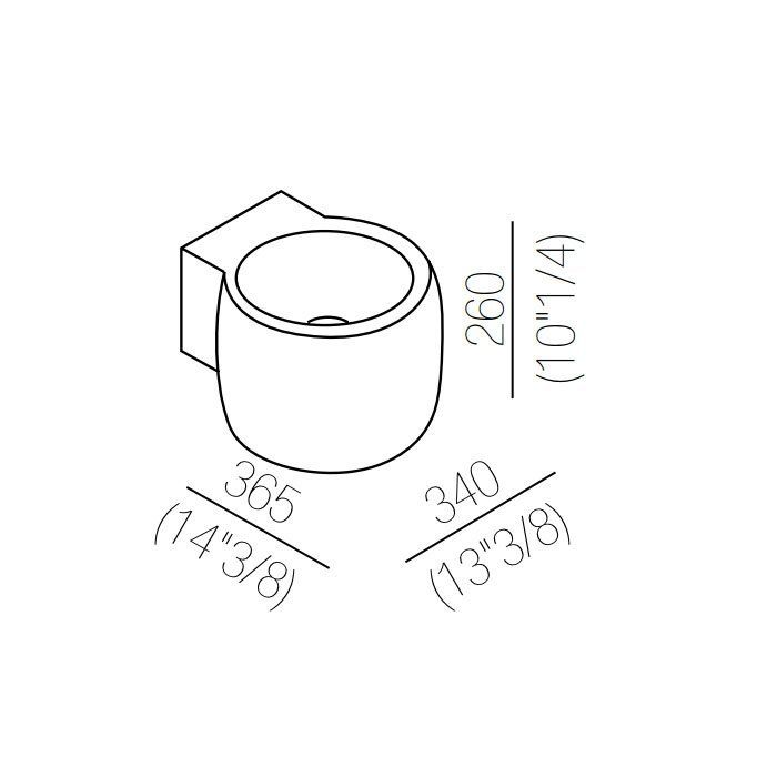 Agape Cheese Раковина подвесная 34x36.5x26 см, круглая, без отв., цвет: белый Agape Cheese Раковина подвесная 34x36.5x26 см, круглая, без отв., цвет: белый