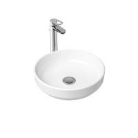Комплект 2 в 1 Lavinia Boho Bathroom Sink Slim 21510230, накладная фарфоровая раковина 40 см, смеситель с донным клапаном