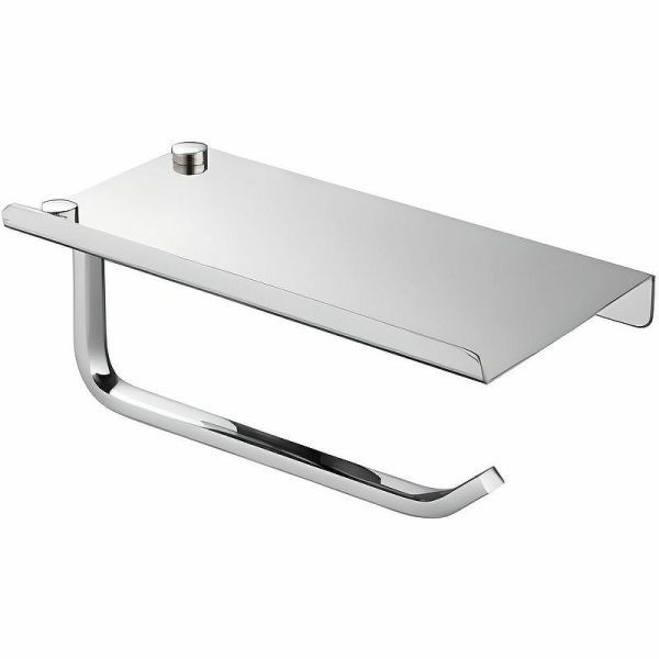 Держатель для туалетной бумаги с полочкой Haiba HB330, хром