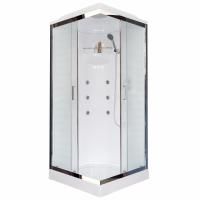 Душевая кабина Royal Bath HP 80х80 RB80HP2-M-CH с гидромассажем стекло матовое задняя стенка Белая Душевая кабина Royal Bath HP 80х80 RB80HP2-M-CH с гидромассажем стекло матовое задняя стенка Белая