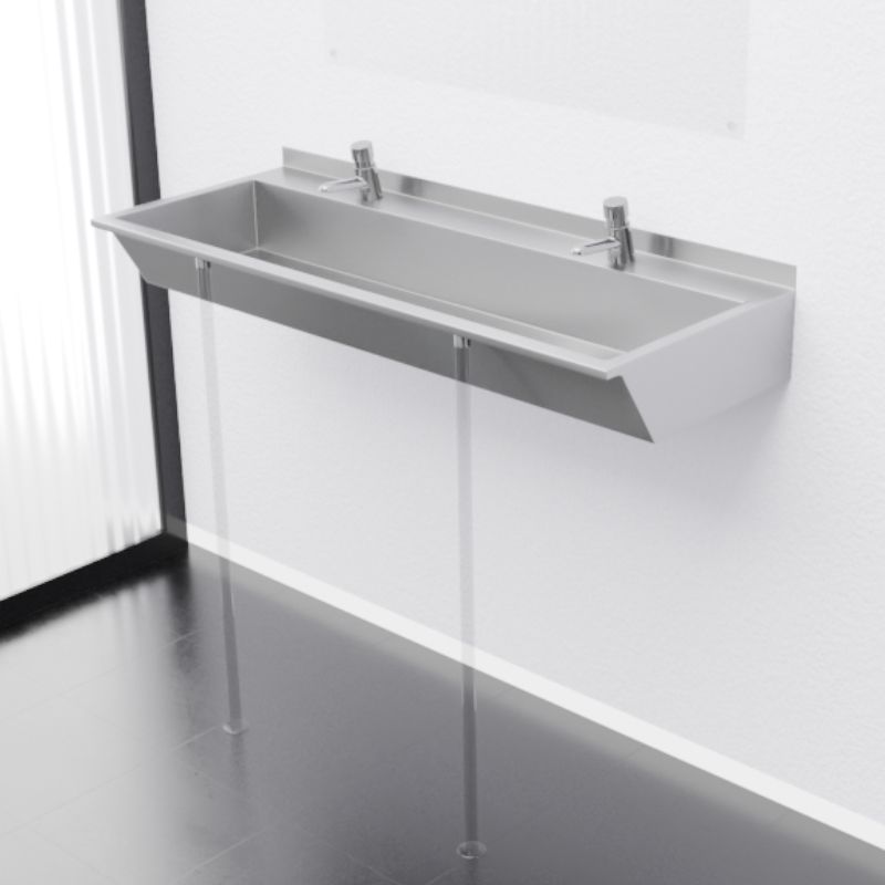 Раковина коллективная Тругор 1,0 м левая, сатин, артикул Раковина кол-ная L=1,0лев1,2