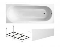Комплект 3 в 1 Lavinia Boho Biore S2-35010070, акриловая ванна 170x70 см, металлический каркас с монтажным набором, лицевой экран