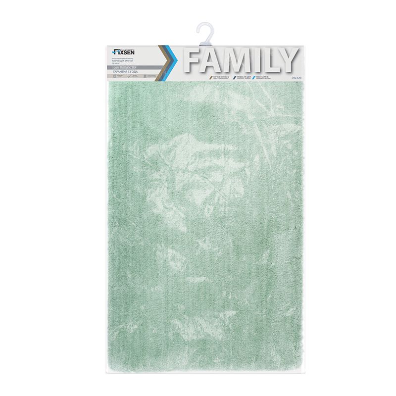 Коврик для ванной комнаты FIXSEN FAMILY FX-9003F, зеленый, артикул FX-9003F