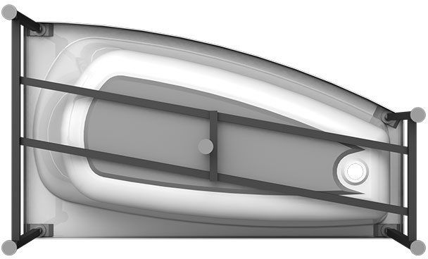 Акриловая ванна Radomir Vannesa Мэги 140х80 L 2-01-0-1-1-211 Белая без гидромассажа