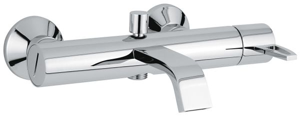 Emmevi Minu, однорычажный смеситель для ванны, ручка со стержнем (излив 18 см), без набора для душа, цвет хром