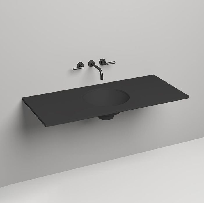 SALINI Столешница 1200х500х15 мм, из материалв S-Stone, цвет  матовый RAL 9011 SALINI Столешница 1200х500х15 мм, из материалв S-Stone, цвет  матовый RAL 9011
