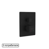 Смеситель термостатический для душа скрытого монтажа EXCELLENT Keria AREX.2048BL (черный мат)