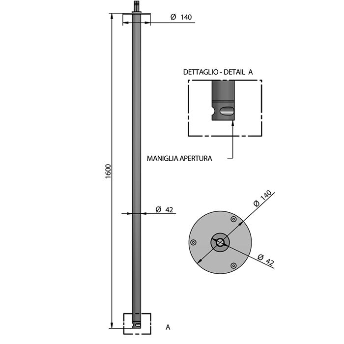 Bongio O'Clock Green Излив потолочный 160см, цвет хром Bongio O'Clock Green Излив потолочный 160см, цвет хром