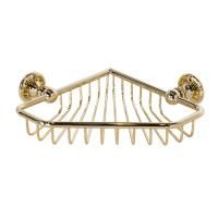 Devon First Class Мыльница угловая решетчатая, настенная, цвет: золото светлое