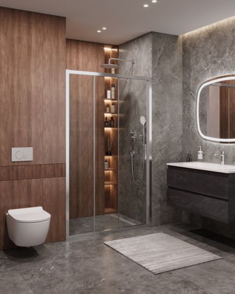 MOLVENO-BF-3-90-C-Cr-IV Душевая дверь