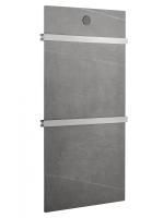 Полотенцесушитель электрический с греющей плитой Серый мрамор WONZON & WOGHAND, Брашированный никель (WW-A502-BR)