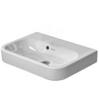 Duravit Happy D.2 Раковина 50х36 см с переливом, включая заглушку для перелива (хром), без отверстия под смеситель, цвет: белый
