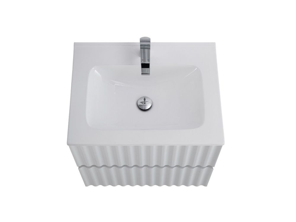 ELEGANT База под раковину подвесная с двумя выкатными ящиками, с LED подсветкой ручек. Белый матовый, 570x469x550 AM-ELEGANT-600-2C-SO-BM-LED, артикул AM-ELEGANT-600-2C-SO-BM-LED