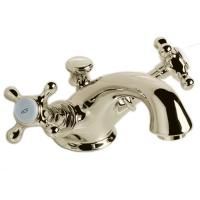 Devon & Devon Austin Смеситель для раковины с донным клапаном, жёсткая (трубка) подводка воды, (Цвет: светлое золото)