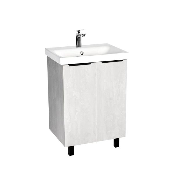 Тумба VIANT "Берлин" 2 ств цемент 444х570х820 под раковину .S-UM-MOD60/1 (MODUO 60) (VBER60MDC-T2ST)